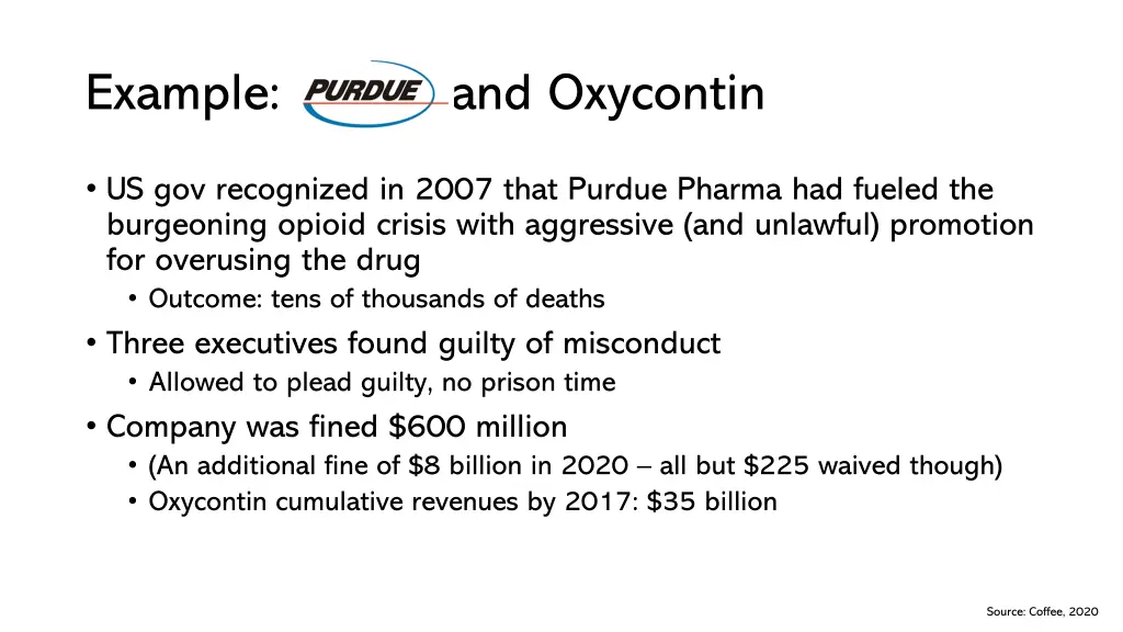 example and oxycontin