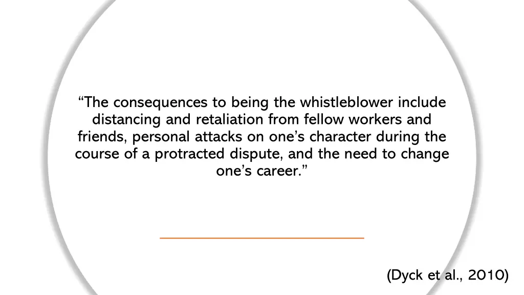 the consequences to being the whistleblower