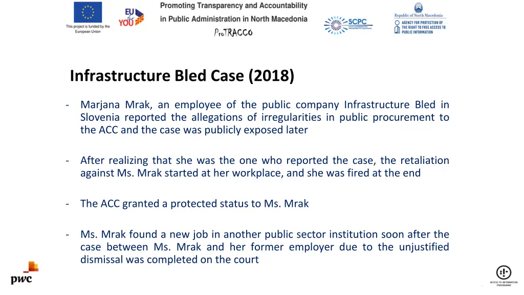 infrastructure bled case 2018