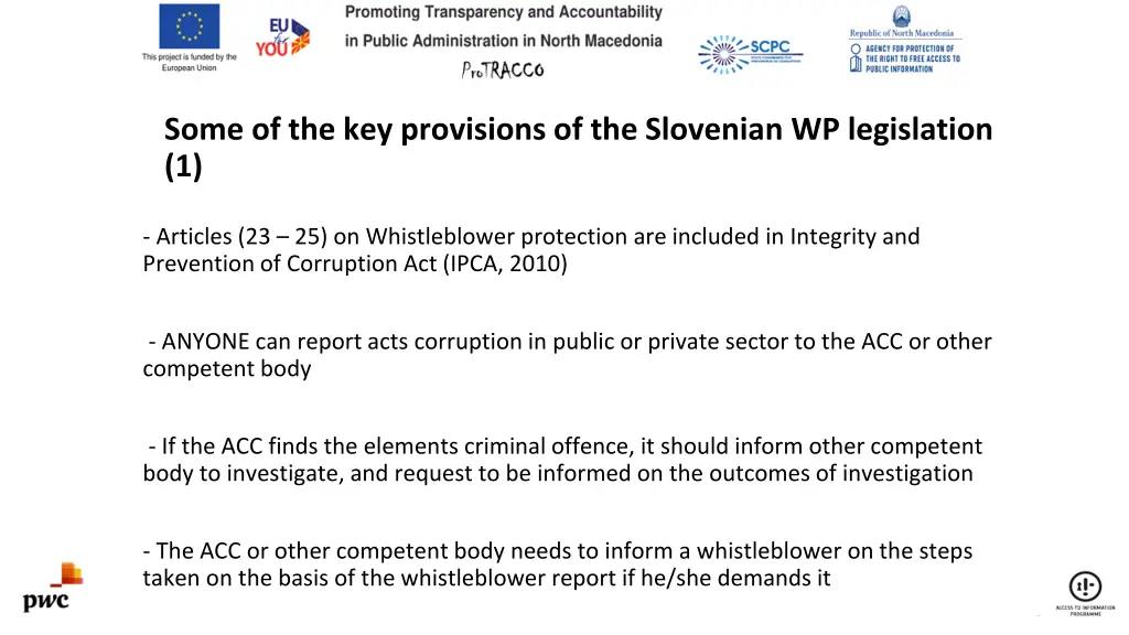 some of the key provisions of the slovenian