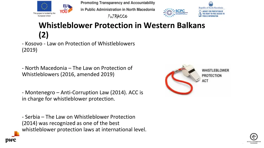 whistleblower protection in western balkans