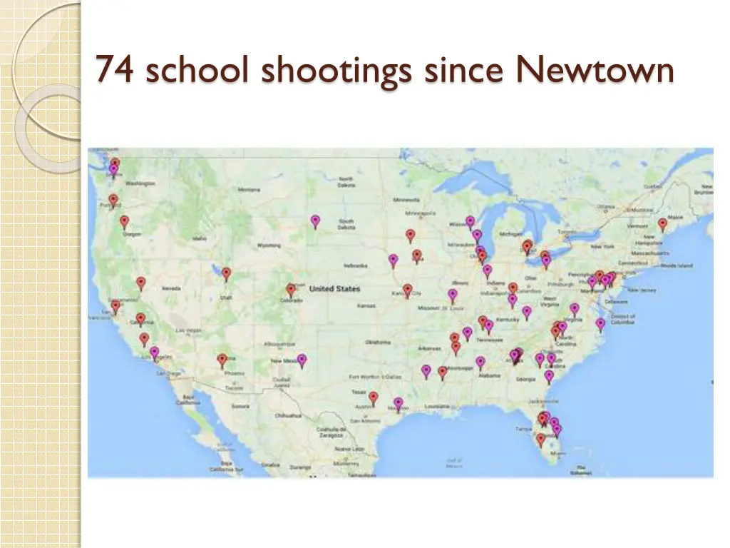 74 school shootings since newtown