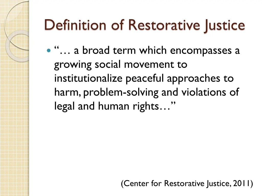 definition of restorative justice 1