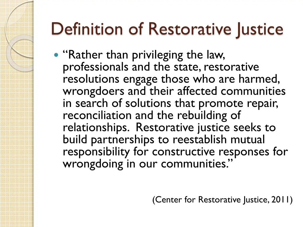 definition of restorative justice 2