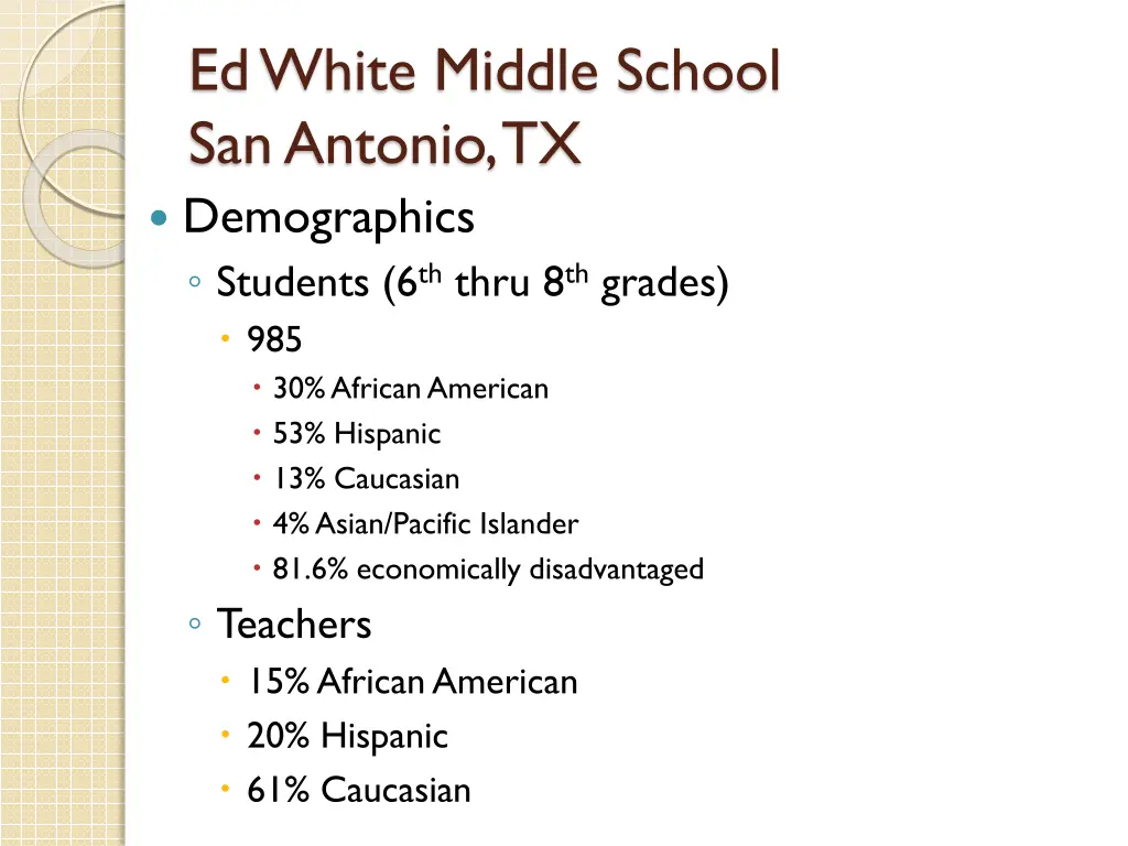 ed white middle school san antonio