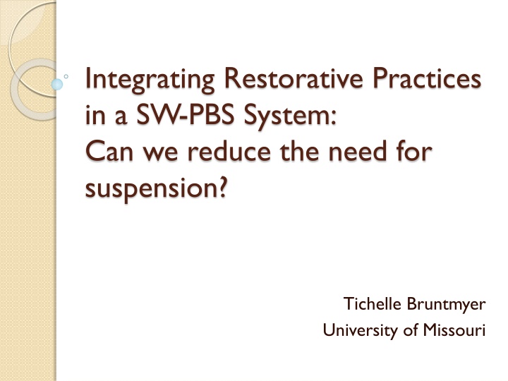 integrating restorative practices