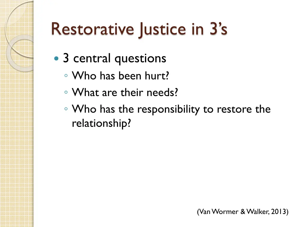 restorative justice in 3 s 3