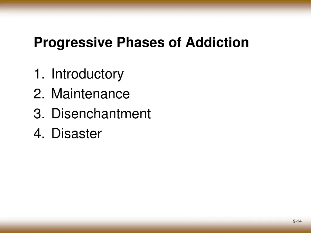 progressive phases of addiction