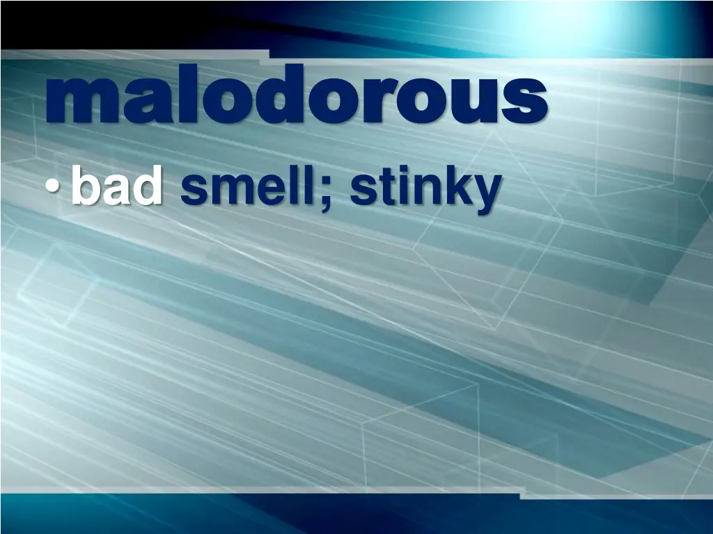 malodorous malodorous bad smell stinky