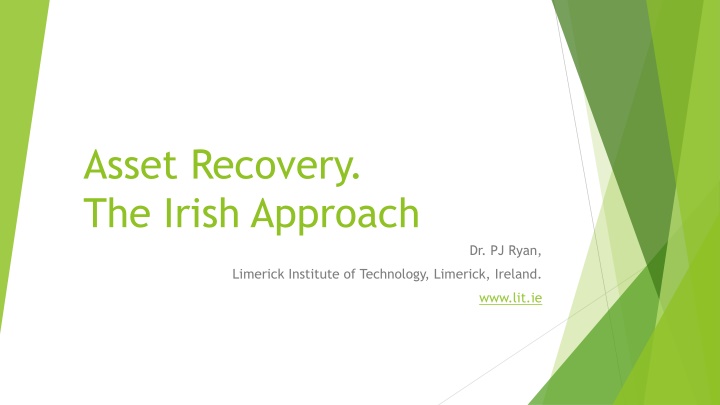 asset recovery the irish approach