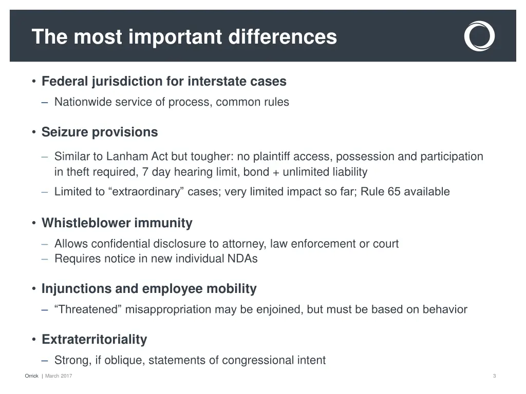 the most important differences