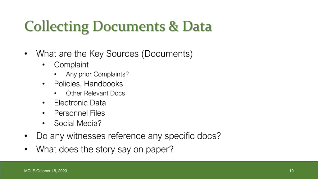 collecting documents data