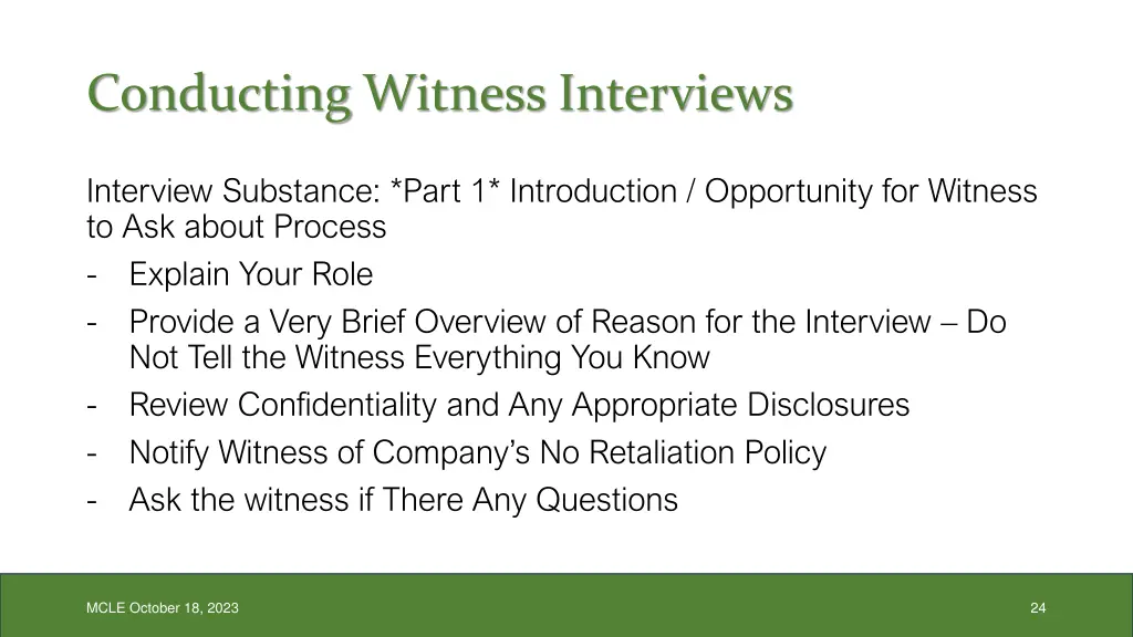 conducting witness interviews 2