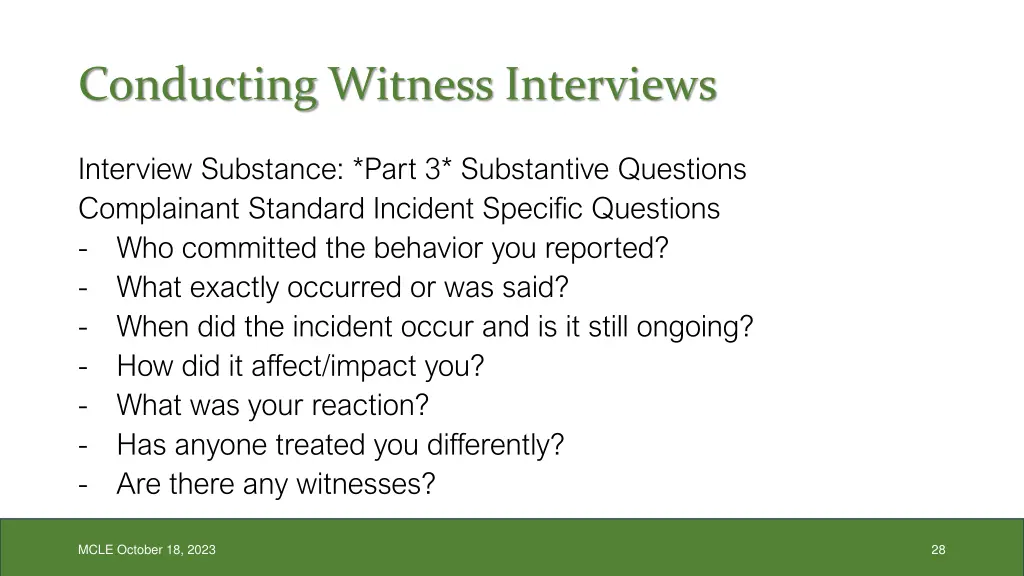 conducting witness interviews 6