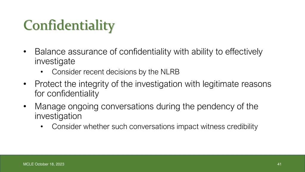 confidentiality