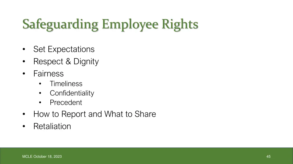 safeguarding employee rights