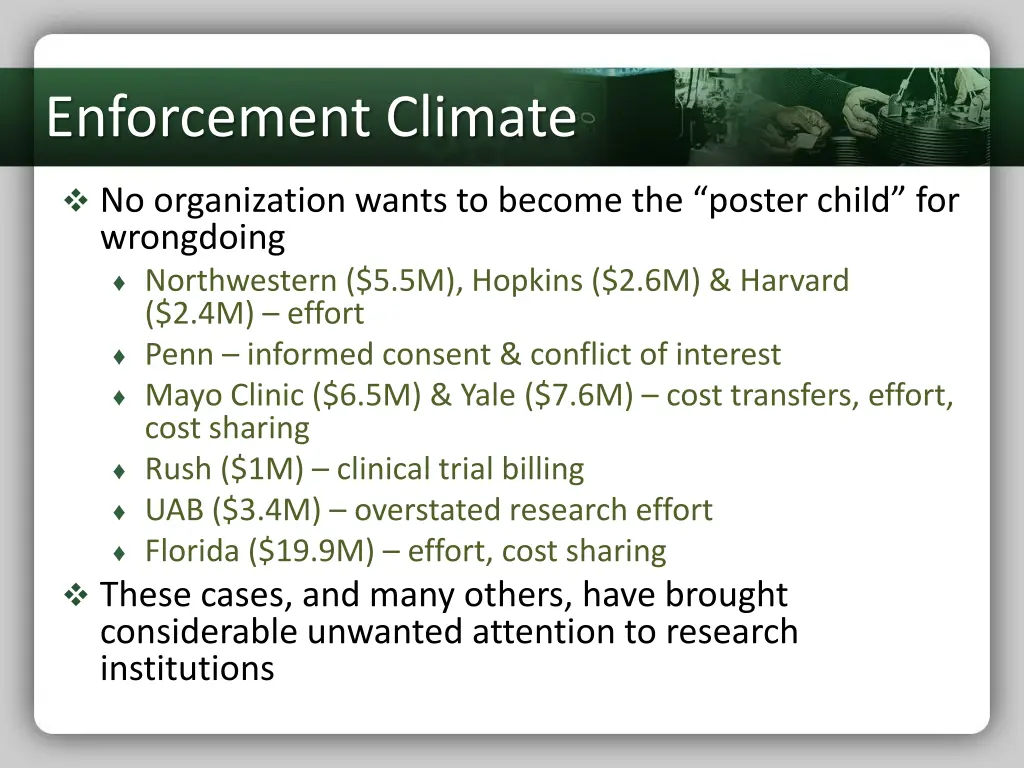 enforcement climate