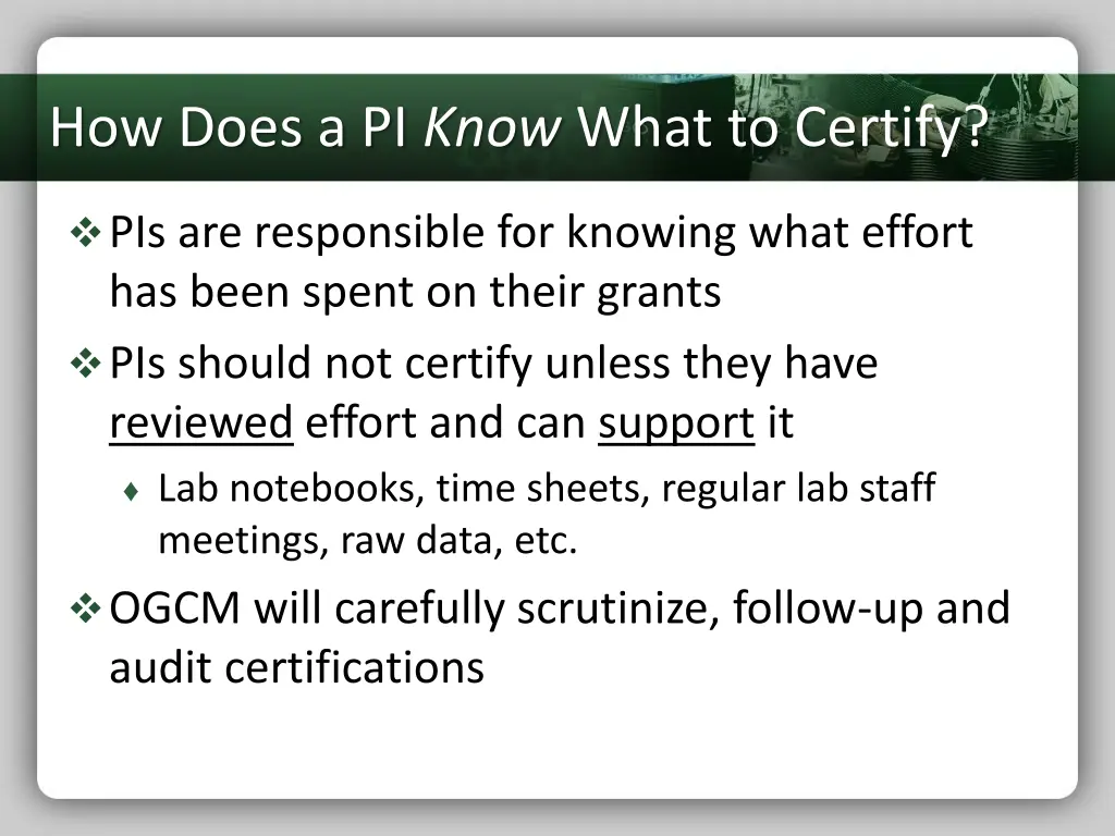 how does a pi know what to certify