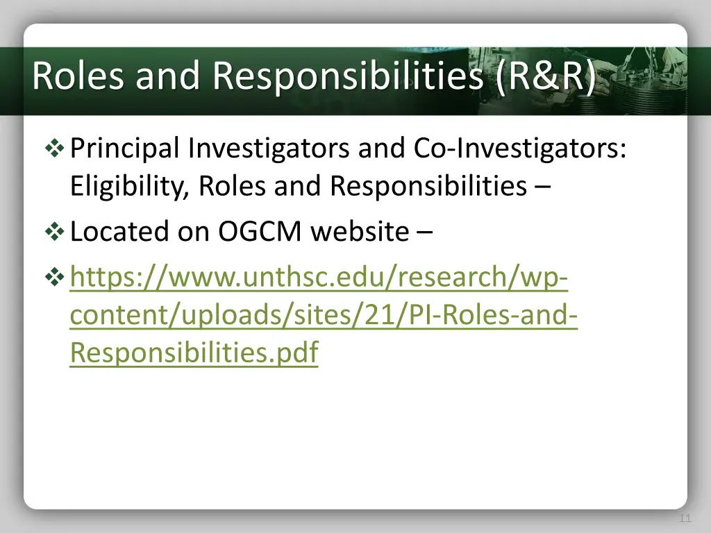 roles and responsibilities r r 3