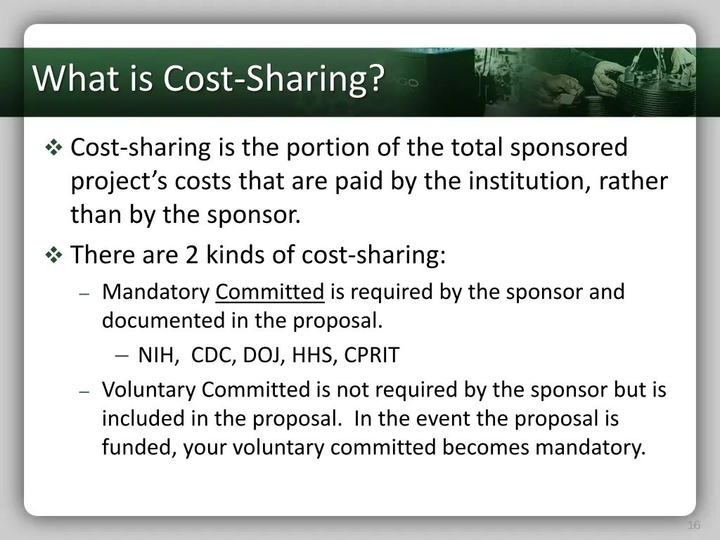 what is cost sharing