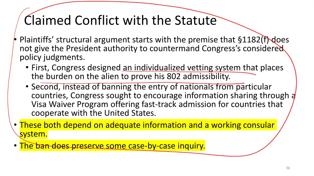 claimed conflict with the statute