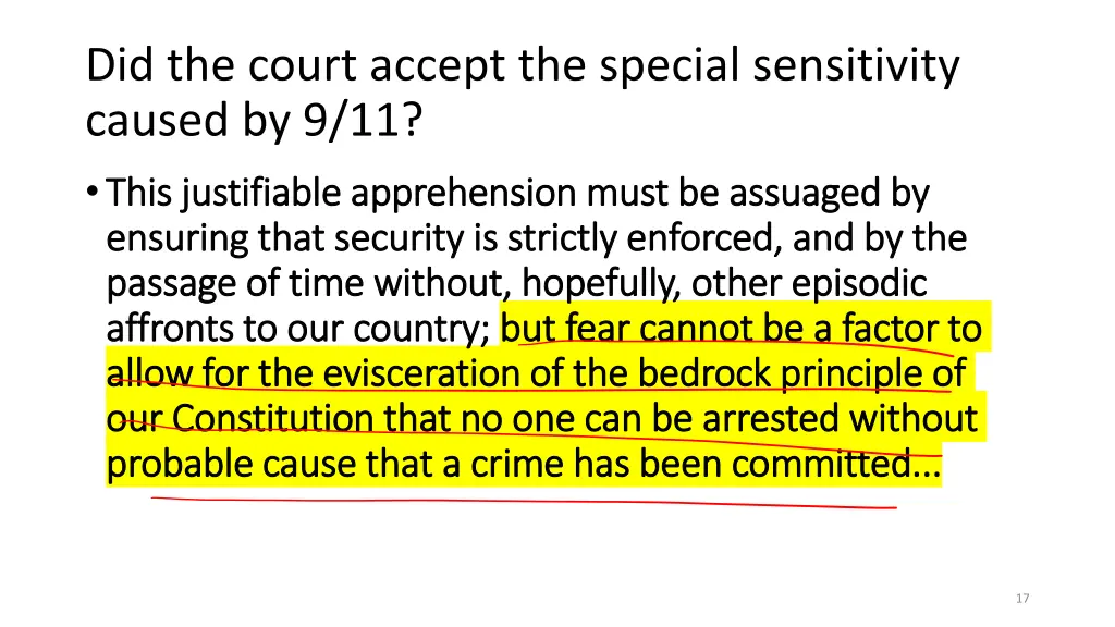 did the court accept the special sensitivity