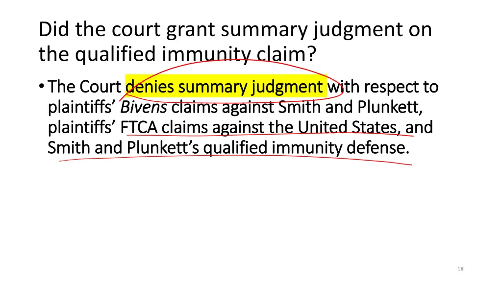 did the court grant summary judgment