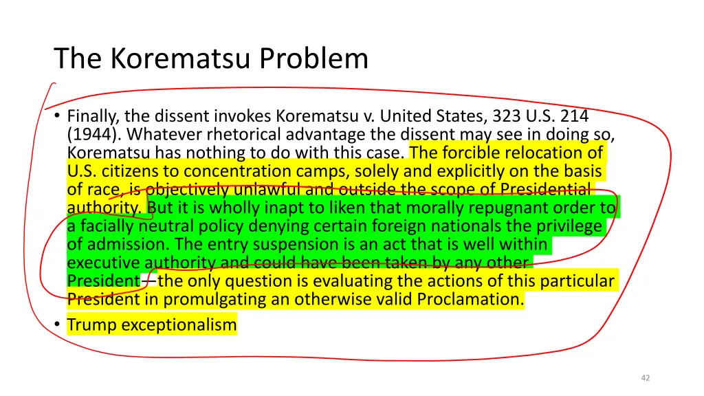 the korematsu problem