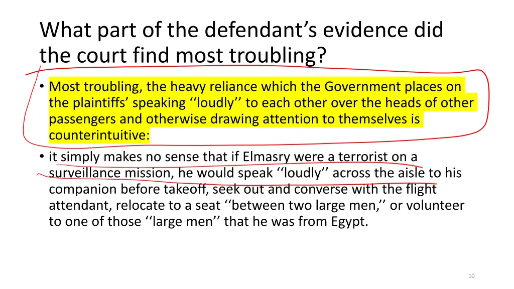 what part of the defendant s evidence