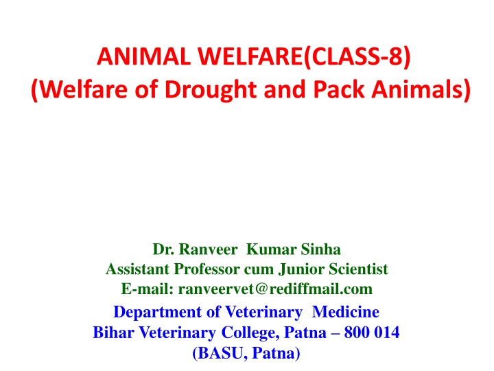 animal welfare class 8 welfare of drought