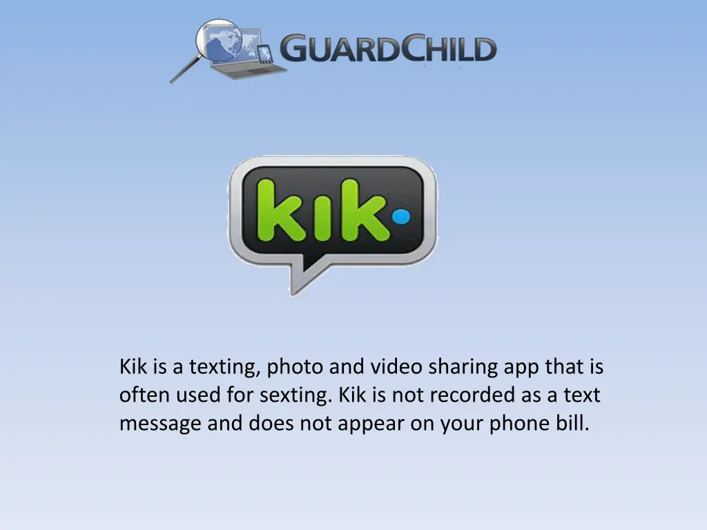 kik is a texting photo and video sharing app that