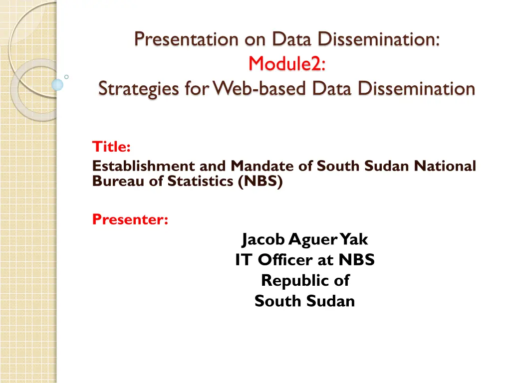 presentation on data dissemination module2