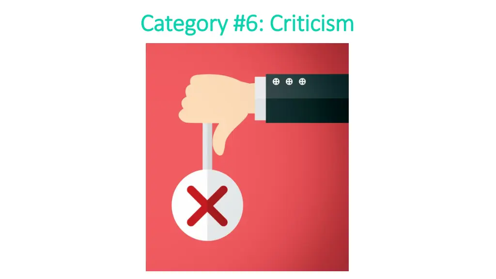 category 6 criticism category 6 criticism