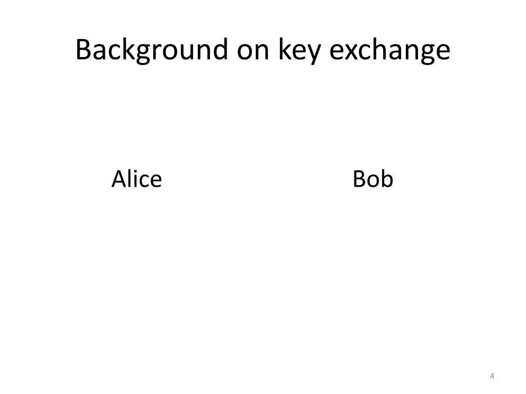 background on key exchange