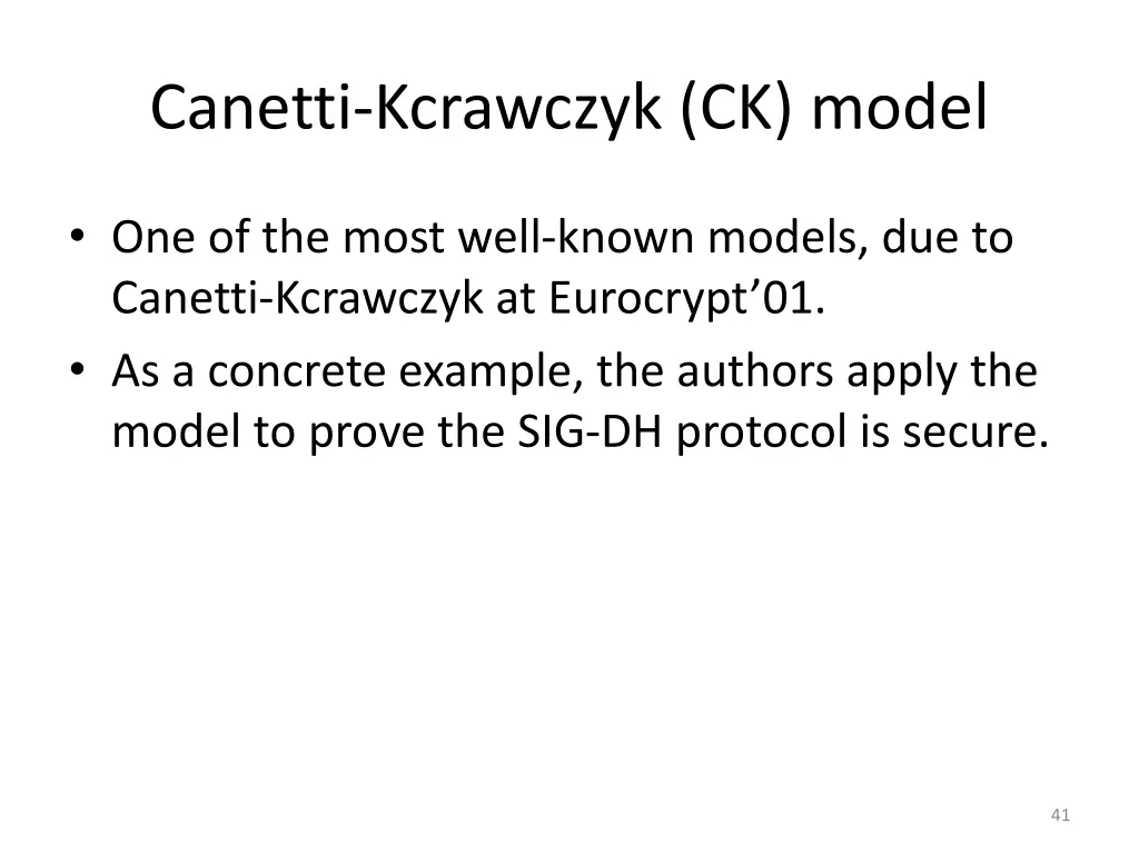 canetti kcrawczyk ck model