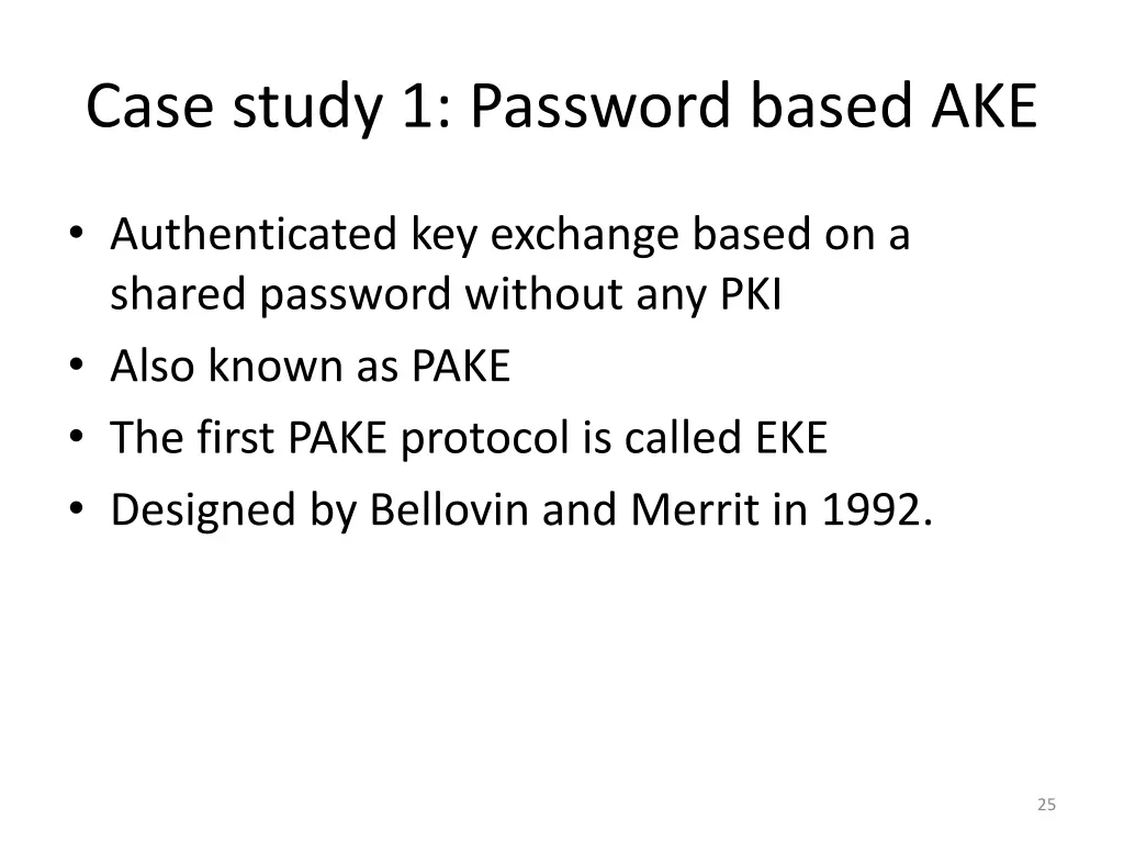 case study 1 password based ake