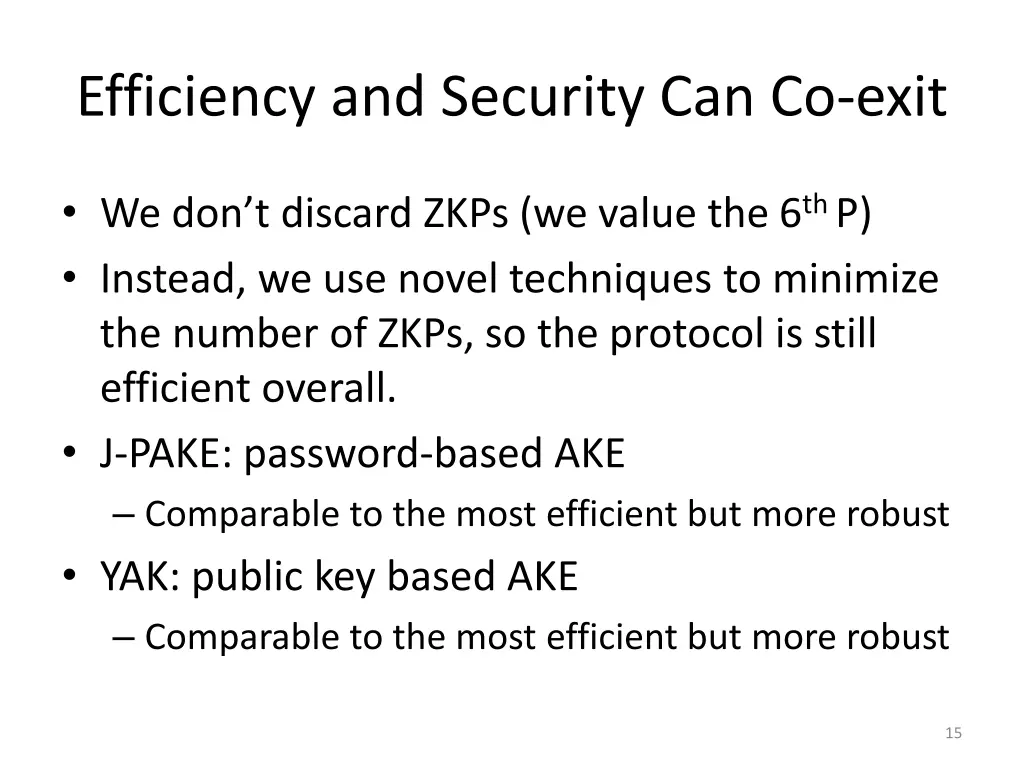 efficiency and security can co exit