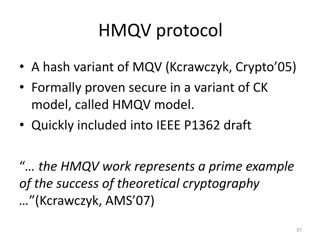 hmqv protocol