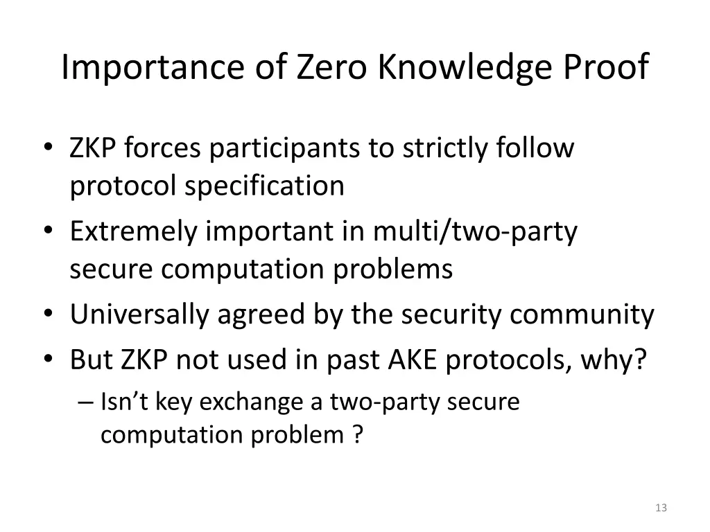 importance of zero knowledge proof