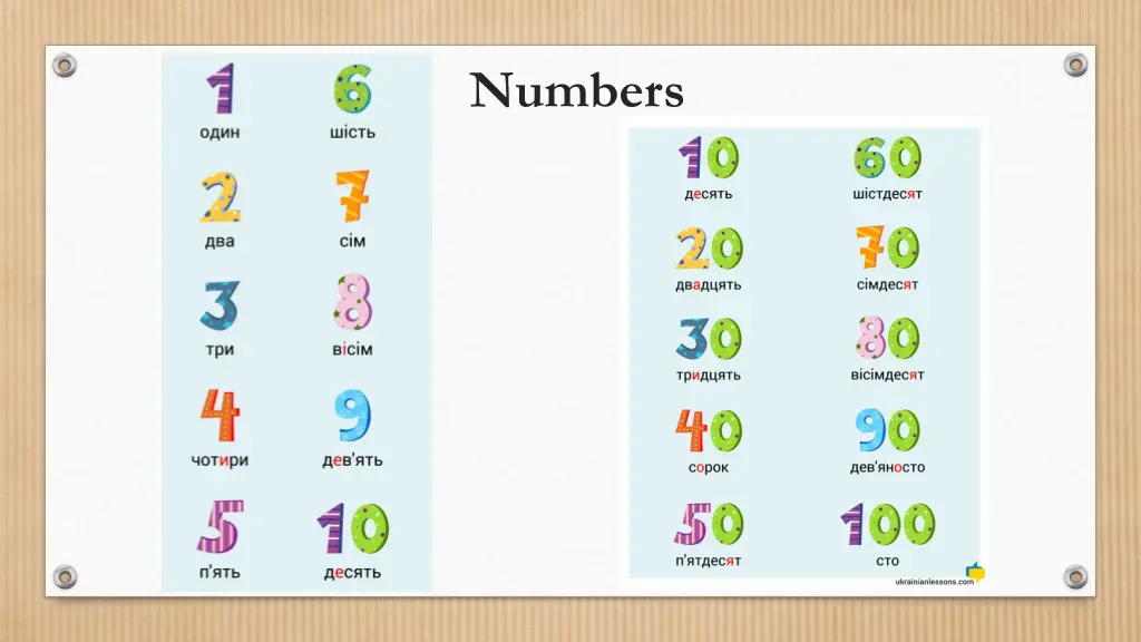 numbers