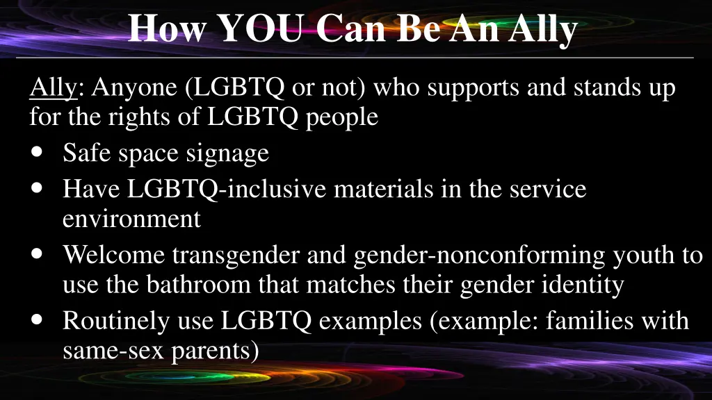 how you can be an ally