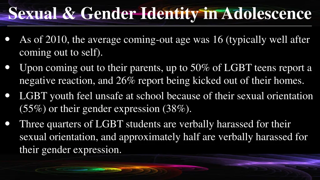 sexual gender identity in adolescence