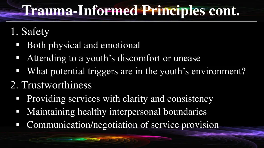 trauma informed principles cont