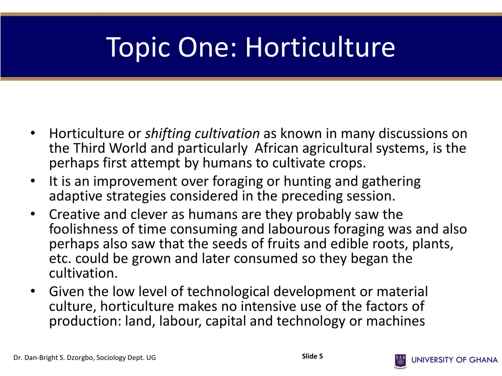 topic one horticulture