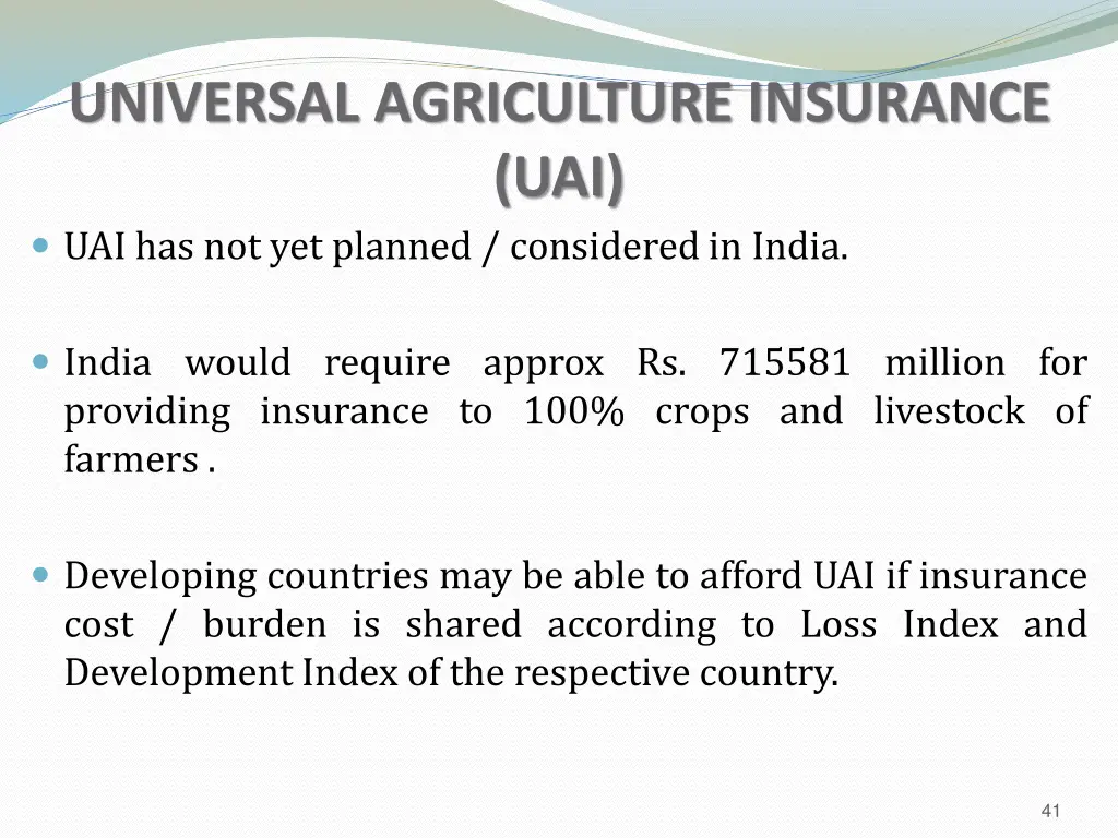 universal agriculture insurance