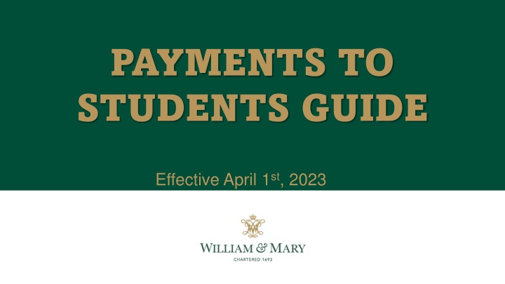 payments to students guide
