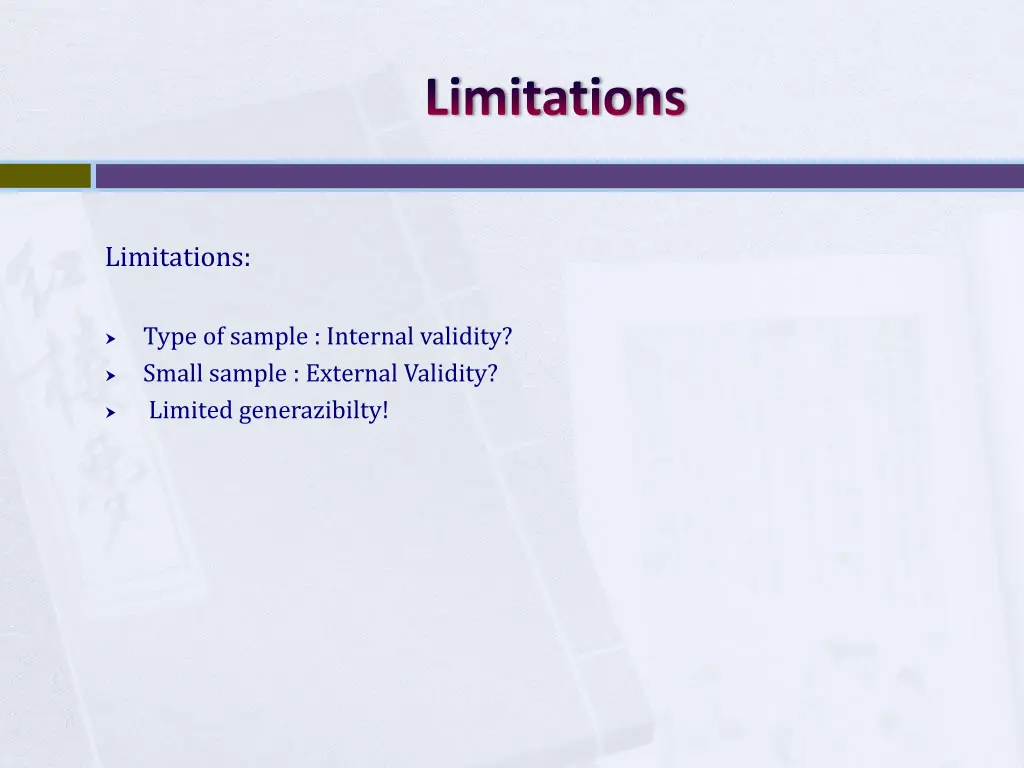 limitations