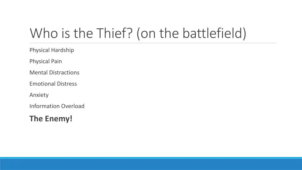 who is the thief on the battlefield