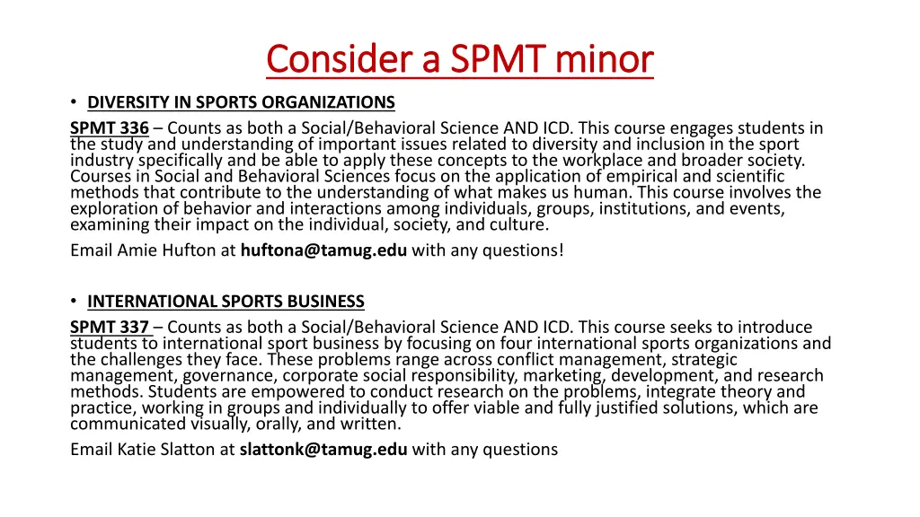 consider a spmt minor consider a spmt minor