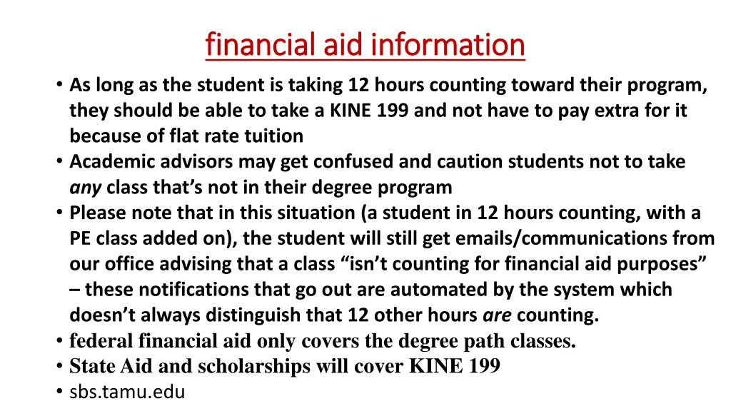 financial aid information financial